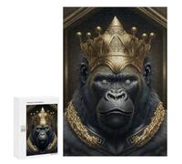 Jigsaw Puzzle 300 PCS for Adults Kingly Gorilla Majesty Jigsaw for Adults Toy Wall Decor Home Decoration for Birthday, Chrismas 300 PCS