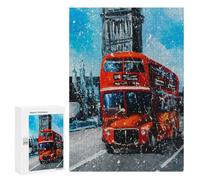 Jigsaw Puzzle 300 PCS for Adults London Bus Jigsaw for Adults Toy Wall Decor Home Decoration for Birthday, Chrismas 300 PCS