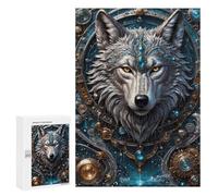 Jigsaw Puzzle 300 PCS for Adults Lunar Sentinel Wolf Adult Jigsaw Brain Teaser Game Birthday Present Help The Brain Exercise 300 PCS