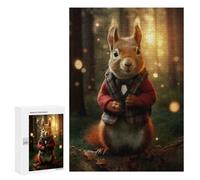 Jigsaw Puzzle 300 PCS for Adults Magical Red Squirrel Puzzle for Adults Toy Wall Decor Perfect Decoration Stress Reduction Gifts 300 PCS