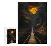 Jigsaw Puzzle 300 PCS for Adults Moonlit Bridge Jigsaw for Adults Hands-on Game Wall Decoration Help The Brain Exercise 300 PCS