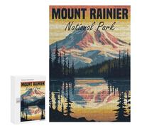 Jigsaw Puzzle 300 PCS for Adults Mount Rainier National Park Adult Jigsaw Puzzle Relaxing Games Precision Cutting Deal As Gifts for The Whole Family 300 PCS