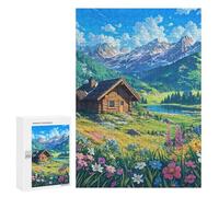 Jigsaw Puzzle 300 PCS for Adults Mountain Retreat Jigsaw for Adults Hands-on Game Wall Decoration Help The Brain Exercise 300 PCS
