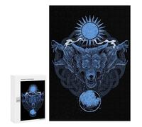 Jigsaw Puzzle 300 PCS for Adults Norse Mythology Wolves Adult Jigsaw Puzzle Relaxing Games Precision Cutting Deal As Gifts for The Whole Family 300 PCS