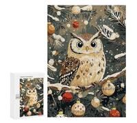 Jigsaw Puzzle 300 PCS for Adults Owl Christmas Ornament Adult Jigsaw Brain Teaser Game Birthday Present Help The Brain Exercise 300 PCS