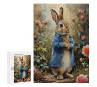 Jigsaw Puzzle 300 PCS for Adults Peter Rabbit in A Garden Puzzle for Adults Toy Wall Decor Perfect Decoration Stress Reduction Gifts 300 PCS