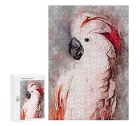 Jigsaw Puzzle 300 PCS for Adults Pink Cockatoo Jigsaw for Adults Hands-on Game Wall Decoration Help The Brain Exercise 300 PCS