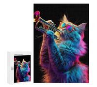 Jigsaw Puzzle 300 PCS for Adults Ragdoll Trumpet Puzzle for Adults Toy Wall Decor Perfect Decoration Stress Reduction Gifts 300 PCS