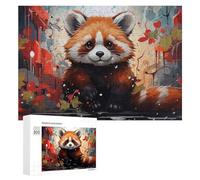 Jigsaw Puzzle 300 PCS for Adults Red Panda in Autumn Splendor Jigsaw Puzzle Family Game Difficult Hard Deal As Gifts for The Whole Family 300 PCS