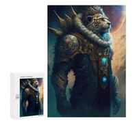 Jigsaw Puzzle 300 PCS for Adults Regal Beast in Cosmic Armor Jigsaw Puzzle Family Game Difficult Hard Deal As Gifts for The Whole Family 300 PCS