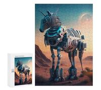 Jigsaw Puzzle 300 PCS for Adults Robotic Unicorn in Desert Sunset Jigsaw for Adults Toy Wall Decor Home Decoration for Birthday, Chrismas 300 PCS