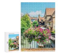 Jigsaw Puzzle 300 PCS for Adults Romantic Colmar Jigsaw for Adults Hands-on Game Wall Decoration Help The Brain Exercise 300 PCS