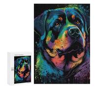 Jigsaw Puzzle 300 PCS for Adults Rottweiler Style 4 Adult Jigsaw Puzzle Relaxing Games Precision Cutting Deal As Gifts for The Whole Family 300 PCS