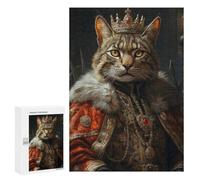 Jigsaw Puzzle 300 PCS for Adults Savannah Cat King Adult Jigsaw Brain Teaser Game Birthday Present Help The Brain Exercise 300 PCS