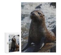 Jigsaw Puzzle 300 PCS for Adults Sea Lion on Rocks Puzzles for Adults Relaxing Games Presents for Women for Birthday, Chrismas 300 PCS