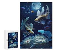 Jigsaw Puzzle 300 PCS for Adults Serene Night Aquatic Scene -1 Jigsaw Puzzle Family Game Difficult Hard Deal As Gifts for The Whole Family 300 PCS