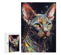 Jigsaw Puzzle 300 PCS for Adults Sphinx Cat Painting Puzzles for Adults Relaxing Games Presents for Women for Birthday, Chrismas 300 PCS