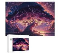 Jigsaw Puzzle 300 PCS for Adults Thunderstorm Tree Majesty Puzzles for Adults Relaxing Games Presents for Women for Birthday, Chrismas 300 PCS