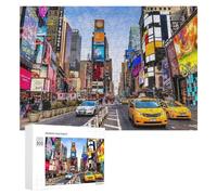 Jigsaw Puzzle 300 PCS for Adults Times Square A Visual Symphony of Lights And Colors Jigsaw Puzzle Family Game Difficult Hard Deal As Gifts for The Whole Family 300 PCS