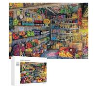 Jigsaw Puzzle 300 PCS for Adults Vintage General Store Jigsaw Puzzle Jigsaw Puzzle Family Game Difficult Hard Deal As Gifts for The Whole Family 300 PCS