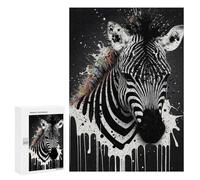 Jigsaw Puzzle 300 PCS for Teenagers Abstract Zebra Art Print Jigsaws for Adults Puzzle Improve Memory Educational Challenge Unique Birthday And Gifts 300 PCS