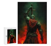 Jigsaw Puzzle 300 PCS for Teenagers Dark Knight Armor with Sword -1 Adult Jigsaw Puzzles Improve Memory Difficult And Challenge Christmas Birthday Gifts 300 PCS