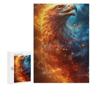 Jigsaw Puzzle 300 PCS for Teenagers Eagle Spirit Fire Art Adult Jigsaw Puzzles Improve Memory Difficult And Challenge Christmas Birthday Gifts 300 PCS