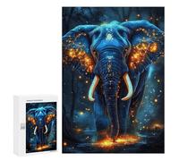 Jigsaw Puzzle 300 PCS for Teenagers Enchanted Forest Elephant -1 Jigsaws for Adults Puzzle Improve Memory Educational Challenge Unique Birthday And Gifts 300 PCS