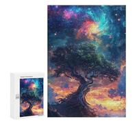Jigsaw Puzzle 300 PCS for Teenagers Galaxy Tree Wallpaper Jigsaws for Adults Puzzle Improve Memory Educational Challenge Unique Birthday And Gifts 300 PCS