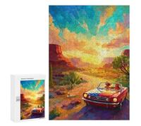 Jigsaw Puzzle 300 PCS for Teenagers Open Road Adventure Adult Jigsaw Puzzles Improve Memory Difficult And Challenge Christmas Birthday Gifts 300 PCS