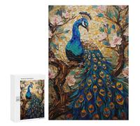 Jigsaw Puzzle 300 PCS for Teenagers Peacock Mosaic Artwork Adult Jigsaw Puzzles For Family Fun Help The Brain Exercise Beautiful Design Game 300 PCS