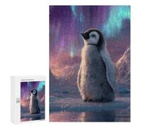 Jigsaw Puzzle 300 PCS for Teenagers Penguin Aurora Borealis Ice-1 Jigsaws for Adults Puzzle Improve Memory Educational Challenge Unique Birthday And Gifts 300 PCS