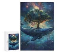 Jigsaw Puzzle 300 PCS for Teenagers Whale Tree Fantasy Artwork Adult Jigsaw Puzzles Improve Memory Difficult And Challenge Christmas Birthday Gifts 300 PCS