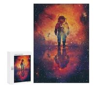 Jigsaw Puzzle 300 PCS for Teenagerss Astronaut Galaxy Silhouete Puzzle for Adults Relaxing Games Perfect Decoration Deal As Gifts for The Whole Family 300 PCS