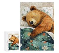 Jigsaw Puzzle 300 PCS for Teenagerss Bear Sleeping Teenagers Puzzles DIY Toys Wall Decoration Help The Brain Exercise 300 PCS