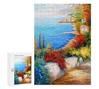 Jigsaw Puzzle 300 PCS for Teenagerss Bright Day by The Sea Puzzle for Adults Relaxing Games Perfect Decoration Deal As Gifts for The Whole Family 300 PCS