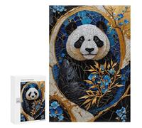 Jigsaw Puzzle 300 PCS for Teenagerss Golden Panda Kintsugi Teenagers Puzzles DIY Toys Wall Decoration Help The Brain Exercise 300 PCS