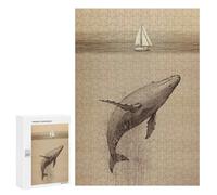 Jigsaw Puzzle 300 PCS for Teenagerss Jonah And The Whale A Journey of Redemption Puzzles for Adults Family Game Home Decoration for Birthday, Chrismas 300 PCS