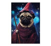 Jigsaw Puzzle 300 PCS for Teenagerss Magic Pug Retro Pixel Art Teenagers Puzzles Relaxing Games Perfect Decoration Stress Reduction Gifts 300 PCS