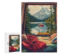 Jigsaw Puzzle 300 PCS for Teenagerss Mountain View from Camper Anime Puzzle for Adults Relaxing Games Perfect Decoration Deal As Gifts for The Whole Family 300 PCS