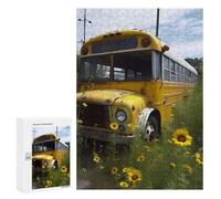 Jigsaw Puzzle 300 PCS for Teenagerss Old School Bus Teenagers Puzzles DIY Toys Wall Decoration Help The Brain Exercise 300 PCS