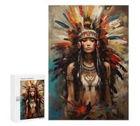 Jigsaw Puzzle 300 PCS for Teenagerss Painted Native American Teenagers Puzzles DIY Toys Wall Decoration Help The Brain Exercise 300 PCS