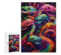 Jigsaw Puzzle 300 PCS for Teenagerss Rainbow Serpent Dance Jigsaws for Adults Family Games Hand Speed Race for Birthday, Chrismas 300 PCS