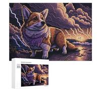Jigsaw Puzzle 300 PCS for Teenagerss Thunderstorm Corgi Adventure -1 Puzzle for Adults Relaxing Games Perfect Decoration Deal As Gifts for The Whole Family 300 PCS