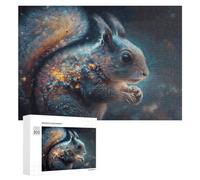 Jigsaw Puzzle 300 PCS for Teenagerss Whimsical Squirrel A Digital Art Masterpiece Jigsaws for Adults Family Games Hand Speed Race for Birthday, Chrismas 300 PCS