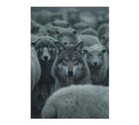 Jigsaw Puzzle 300 PCS for Teenagerss Wolf Sheep Creative Teenagers Puzzles Relaxing Games Perfect Decoration Stress Reduction Gifts 300 PCS