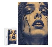 Jigsaw Puzzle 300 PCS for Teenagerss Womans Face Close-Up Puzzle for Adults Relaxing Games Perfect Decoration Deal As Gifts for The Whole Family 300 PCS