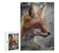Jigsaw Puzzle 300 PCS Fox Watching A Ladybug Adult Puzzles Toy Wall Decor Birthday Present Deal As Gifts for The Whole Family 300 PCS