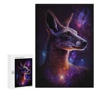 Jigsaw Puzzle 300 PCS Galactic Kangaroo Portrait Jigsaws for Adults Puzzle Birthday Present Difficult And Challenge Challenging Game Gifts 300 PCS