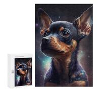 Jigsaw Puzzle 300 PCS Galactic Pup Portrait -1 Jigsaws for Adults Toy Wall Decor Difficult Hard Unique Gifts for Birthday And Christmas 300 PCS